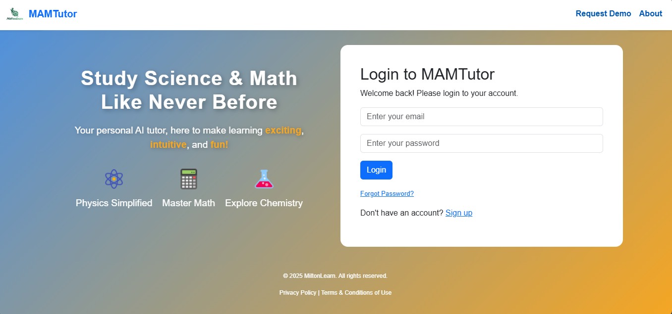 MAMTutor Interface